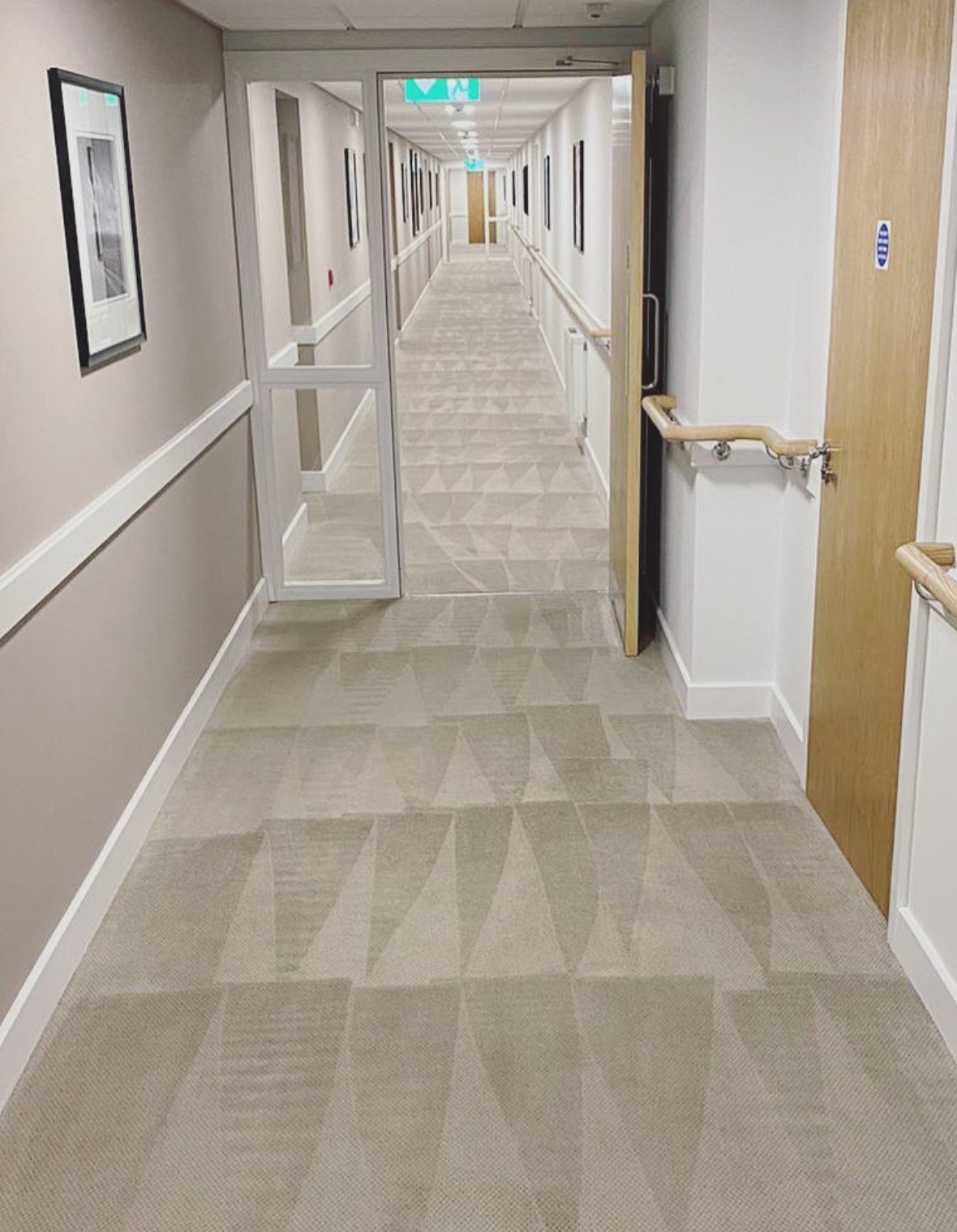 Commercial carpet cleaning corridor result